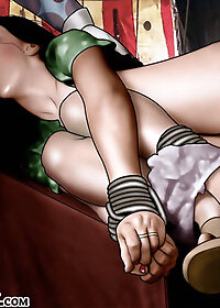 He tied Angela up nice and tight and put tape over her mouth pic 1