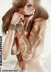 They roped her and put a ring gag on her pic 1