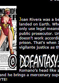 Joan Rivera is Red Eagle, and she's the beacon of light in this blighted metropolis pic 2