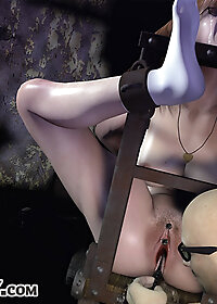 Their poor holes and bodies were sore from all the hard pain and humiliation pic 1