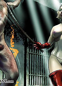 Then she slapped him hard on his erect cock pic 3