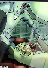 Jerking and vibrating in her mouth, cunt and ass pic 3