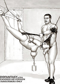 Finally he stood up, lowered her buttocks and slid his cock into her vagina pic 1