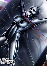 She lay there like a butterfly in a collection, wearing only a strapped in dildo pic 3