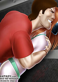 The girl made an urking sound behind the gag and her eyes snapped opened even wider pic 2