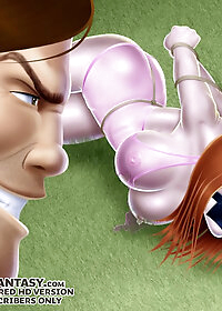 Al stuck a ring gag between her teeth and then slid his cock into her gargling pic 2