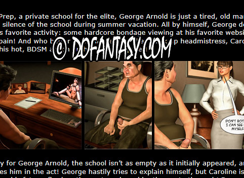 Some hardcore bondage viewing at his favorite website: real slaves, real pain