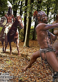 They tied a rope round her neck and made her walk quickly behind the horses with her hands tied back pic 2