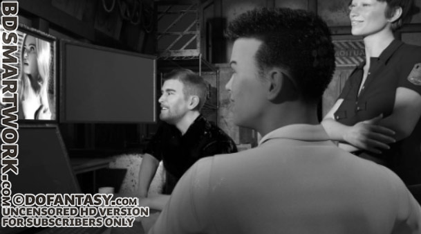 He fucked her mouth with a steady rhythm, his heavy bollocks slapped against her face