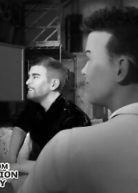 He fucked her mouth with a steady rhythm, his heavy bollocks slapped against her face pic 3